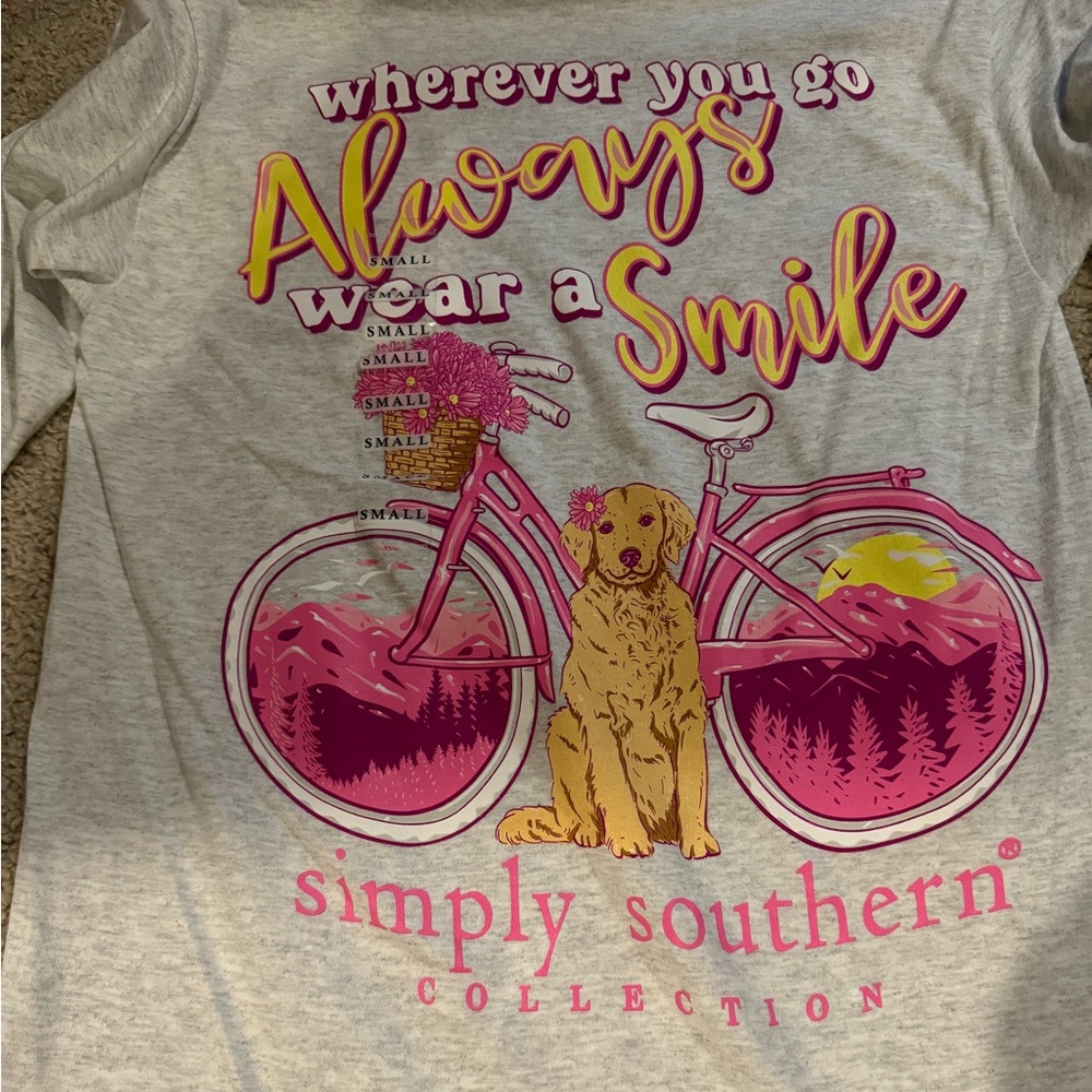Simply southern small nwt T-shirt where ever you go always wear a smile